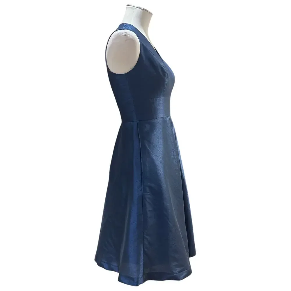 Alfred Sung Sleeveless V-Neck Mini Dress Midnight Blue 6